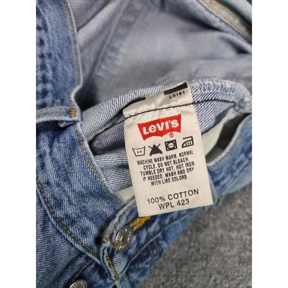 Vintage Levi's 501 Original Fit Jeans Mens 38x32 Blue Light Wash Straight Leg